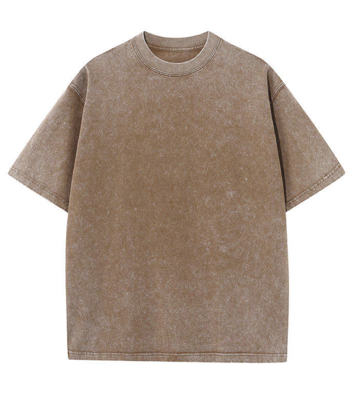 Oversized Washed Tee — Vintage Brown